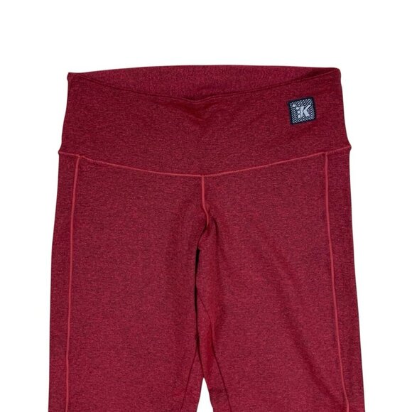 Kinema Leggings Capris Maroon Small Stretch Activewear Yoga Workout Pants - Picture 2 of 4